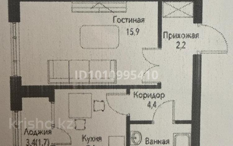 1-комнатная квартира · 39.2 м² · 2 этаж, мкр Нуркент, Турара Рыскулова 2Б/1 за 28.5 млн ₸ в Алматы, Алатауский р-н — фото 2