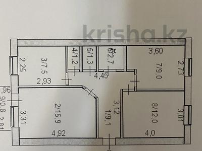 3-комнатная квартира, 60 м², 3/5 этаж, железнодорожная 93 за 12.7 млн 〒 в Кокшетау