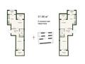2-комнатная квартира · 51.66 м² · 4/4 этаж, Шаймерденова 18 — Рядом караван за ~ 20.4 млн ₸ в Туркестане — фото 8