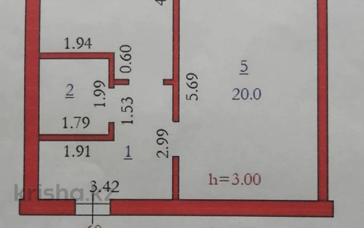 1-бөлмелі пәтер · 46.3 м² · 4/8 қабат, Алтын орда ш/а., бағасы: 15.5 млн ₸ в Актобе, мкр. Алтын орда — фото 2
