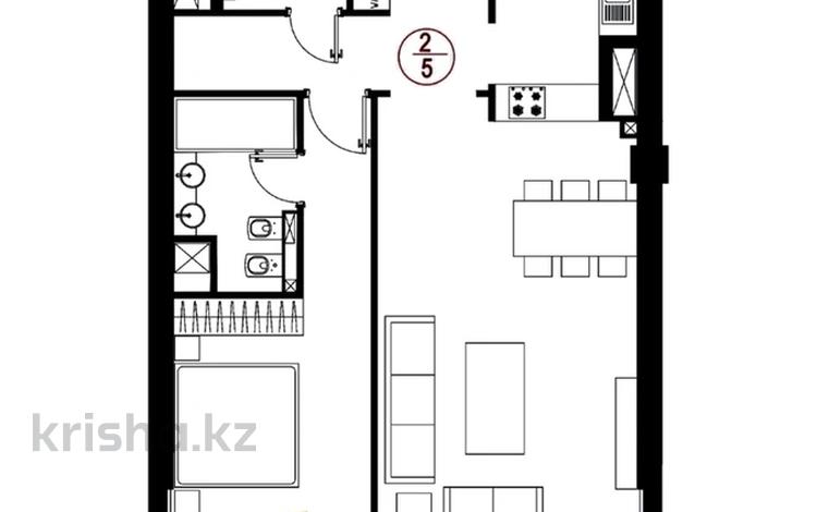 2-комнатная квартира · 79.5 м² · 7/9 этаж, Сейфуллина 597/7 — Сатпаева за ~ 75.5 млн ₸ в Алматы, Алмалинский р-н — фото 2