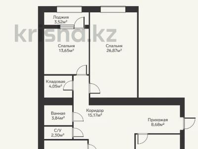 4-бөлмелі пәтер · 126.51 м² · 3/5 қабат, Кокжал Барака 18 а, б, в, бағасы: ~ 53.1 млн ₸ в Усть-Каменогорске