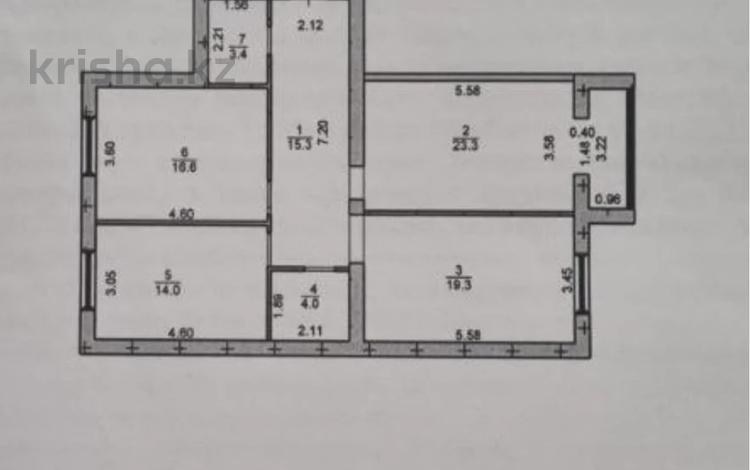 3-комнатная квартира · 96 м² · 3/6 этаж, 38-й мкр, 38 мкрн