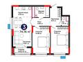 3-комнатная квартира · 74.16 м², Е-321 6/2 за ~ 48.9 млн ₸ в Астане, Есильский р-н — фото 3