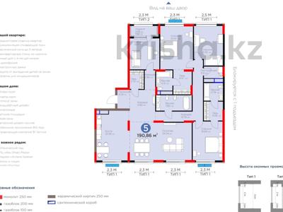 Продажа квартир в Астане: 5-комнатная квартира · 190.86 м² · 4/14 этаж, Е 116 2 за 173 млн 〒 5-комнатная квартира · 190.86 м² · 4/14 этаж, Е 116 2 за 173 млн 〒 в Астане, Есильский р-н