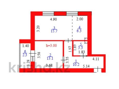 2-бөлмелі пәтер · 51 м² · 7/12 қабат, Бухар жырау 14 — 809, бағасы: 33 млн ₸ в Астане, Есильский р-н