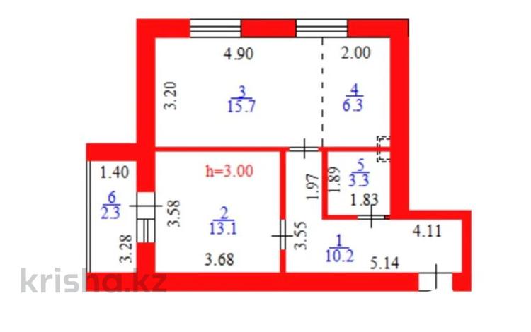 2-бөлмелі пәтер · 51 м² · 7/12 қабат, Бухар жырау 14 — 809, бағасы: 33 млн ₸ в Астане, Есильский р-н — фото 2