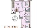 3-комнатная квартира · 88.11 м² · 1/9 этаж, Сабатаева 77А — Байкена Ашимова за ~ 39.6 млн 〒 в Кокшетау — фото 2