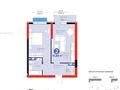 2-бөлмелі пәтер · 51.83 м² · 2/12 қабат, Бауыржана Момышулы 12 — Монке би, бағасы: 33.5 млн ₸ в Алматы, Алатауский р-н