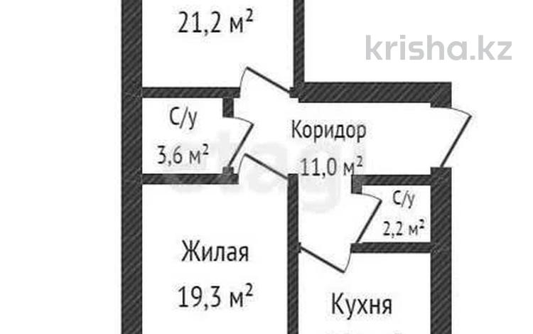 2-бөлмелі пәтер · 70.7 м² · 2/5 қабат, мкр. Алтын орда 13, бағасы: 14.5 млн ₸ в Актобе — фото 2