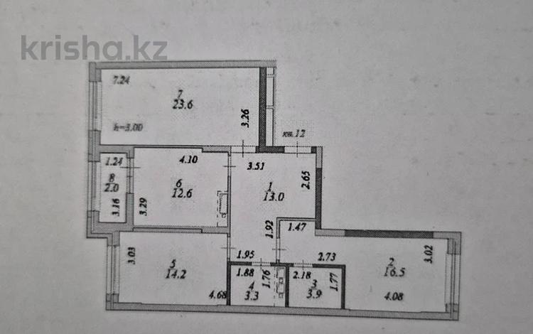 3-комнатная квартира · 89.1 м² · 4/14 этаж, Азмет Байтурсынова 28/1 за 56 млн ₸ в Астане, Сарайшык р-н — фото 11