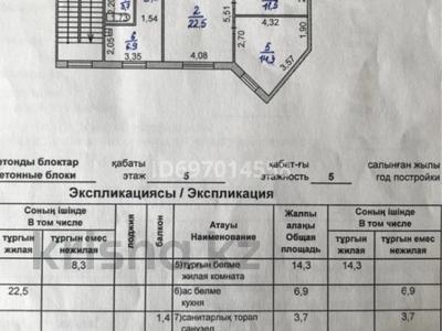 3-комнатная квартира · 70 м² · 5/5 этаж, Женис 13 — Алашахана за 18.5 млн 〒 в Жезказгане
