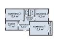 3-бөлмелі пәтер · 60 м² · 3/6 қабат, Алтынсарина 106, бағасы: 27 млн ₸ в Костанае — фото 2