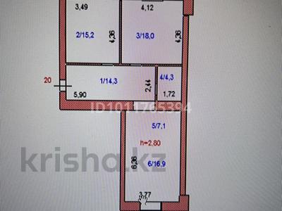 3-комнатная квартира · 78.5 м² · 7/9 этаж, Жумабаева 13/1 за 29.9 млн ₸ в Кокшетау