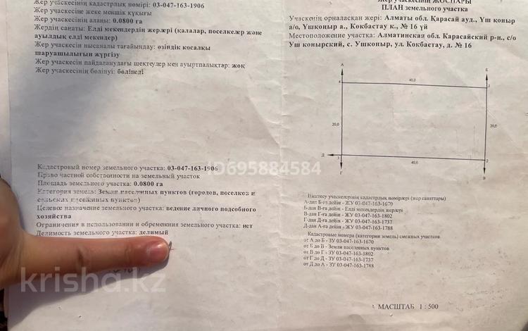 Участок 0.08 га, Кокбастау 16 за 5.5 млн 〒 в Шамалгане — фото 2