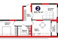 2-бөлмелі пәтер · 60.76 м², ул. Ш. Калдаякова, бағасы: ~ 32.7 млн ₸ в Шымкенте — фото 3