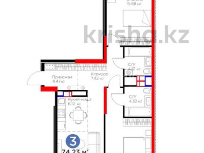 Продажа квартир в Шымкенте: 3-комнатная квартира · 74.26 м² · 14/15 этаж, Турар Рыскулов 33В за 51 млн 〒 3-комнатная квартира · 74.26 м² · 14/15 этаж, Турар Рыскулов 33В за 51 млн 〒 в Шымкенте