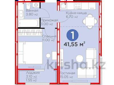2-комнатная квартира · 41.5 м² · 2/9 этаж, Е 511 40 за 22.7 млн 〒 в Астане