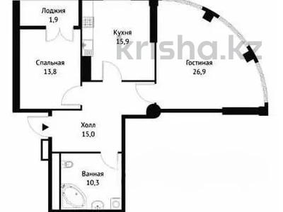 2-комнатная квартира, 90 м², 1/7 этаж, мкр «Мирас» за 79 млн 〒 в Алматы, Бостандыкский р-н
