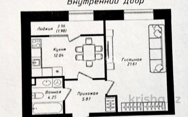 1-бөлмелі пәтер · 46 м² · 9/12 қабат, Чингиз Айтматов 77/11, бағасы: 22.5 млн ₸ в Астане, Сарыарка р-н — фото 2