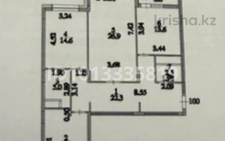 3-комнатная квартира · 102.3 м² · 7/16 этаж, Ракымжан Кошкарбаев 54 за 55.3 млн ₸ в Астане, Сарайшык р-н — фото 2