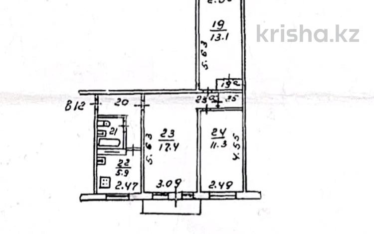 3-комнатная квартира · 60 м² · 3/4 этаж, мкр №7 5 за 30.5 млн ₸ в Алматы, Ауэзовский р-н — фото 2