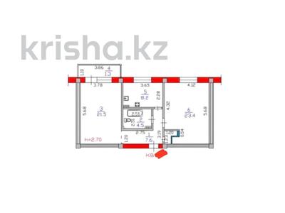 2-комнатная квартира · 66.5 м² · 5/5 этаж, Чайковского 23 за 57.5 млн ₸ в Алматы, Алмалинский р-н