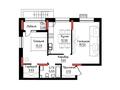 2-бөлмелі пәтер · 61.5 м² · 2/9 қабат, Чингиз Айтматов 24/4, бағасы: 38.5 млн ₸ в Астане, Нура р-н
