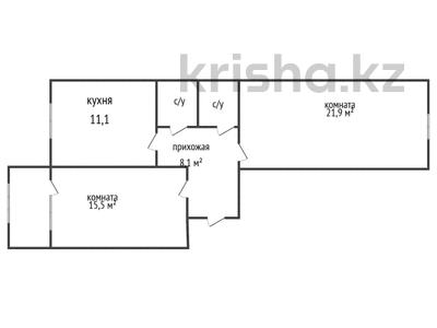 2-комнатная квартира · 62 м² · 3/5 этаж, Промышленная 50 за 22 млн ₸ в Костанае
