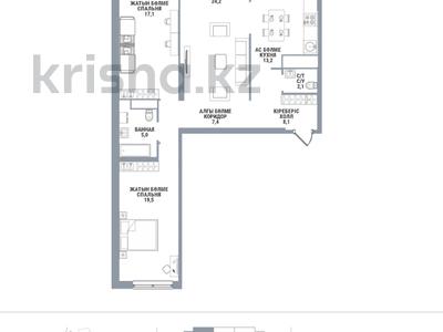 3-бөлмелі пәтер · 99 м² · 6/16 қабат, Каныша Сатпаева 90/55Б, бағасы: 74.5 млн ₸ в Алматы, Бостандыкский р-н