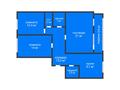 3-бөлмелі пәтер · 78.4 м² · 9/9 қабат, Аэропорт 26, бағасы: 39 млн ₸ в Костанае — фото 2
