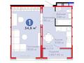1-бөлмелі пәтер · 34.6 м² · 6/9 қабат, Аль-Фараби 46/21, бағасы: 22 млн ₸ в Астане, Есильский р-н — фото 16