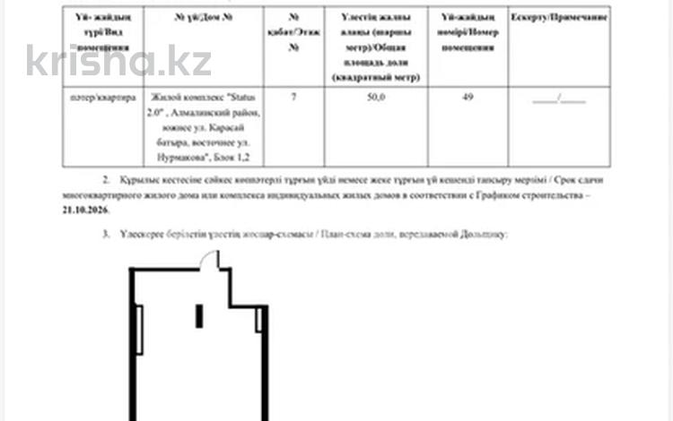 1-комнатная квартира · 50 м² · 7/10 этаж, Нурмакова 148 за 51.5 млн ₸ в Алматы, Алмалинский р-н — фото 2