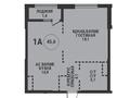 2-бөлмелі пәтер · 45.2 м², Каныша Сатпаева 90/55Б, бағасы: ~ 36 млн ₸ в Алматы, Бостандыкский р-н