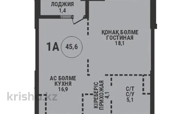 2-бөлмелі пәтер · 45.2 м², Каныша Сатпаева 90/55Б, бағасы: ~ 36 млн ₸ в Алматы, Бостандыкский р-н — фото 2