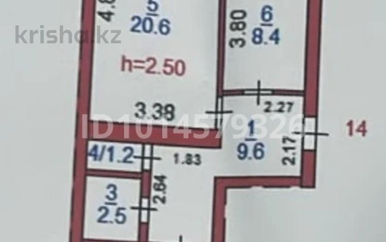 2-комнатная квартира · 54 м² · 5/6 этаж, Маяковского за 31 млн ₸ в Костанае — фото 2