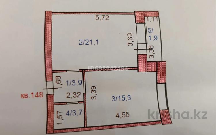 1-комнатная квартира · 46 м² · 5/9 этаж, Байтурсынова 70/1 за 15 млн 〒 в Кокшетау — фото 2