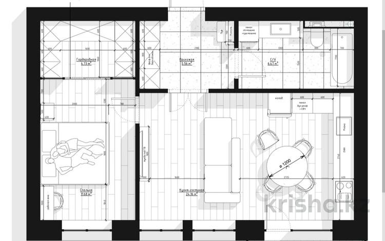 2-бөлмелі пәтер · 56.1 м² · 7/7 қабат, маметовой, бағасы: 26.5 млн ₸ в Уральске — фото 2