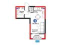 1-бөлмелі пәтер · 28.89 м², Бауыржана Момышулы 11/14а, бағасы: ~ 23.3 млн ₸ в Алматы, Алатауский р-н — фото 3