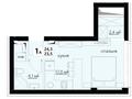 1-бөлмелі пәтер · 24.3 м² · 8/8 қабат, мкр Михайловка , ​Улица Аманжолова 47/1, бағасы: ~ 22.8 млн ₸ в Караганде, Казыбек би р-н