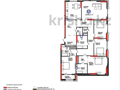 5-комнатная квартира · 210 м² · 2/22 этаж, Мангилик Ел 57 за 220 млн 〒 в Астане, Есильский р-н