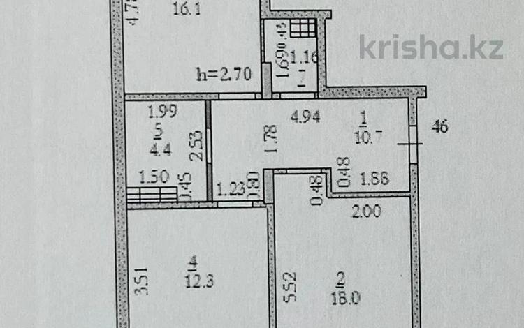 2-комнатная квартира, 64.8 м², 7/9 этаж, мкр. Батыс-2 201В за 20.9 млн 〒 в Актобе, мкр. Батыс-2 — фото 2