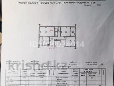 3-бөлмелі пәтер · 72 м² · 5/9 қабат, мкр Орбита-4 15, бағасы: 60 млн ₸ в Алматы, Бостандыкский р-н