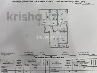 4-бөлмелі пәтер, 125.2 м², 2/11 қабат, мкр Комсомольский, Кайыма мухамедханова 11/3, бағасы: 85 млн 〒 в Астане, Есильский р-н