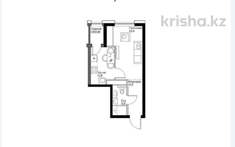 1-бөлмелі пәтер · 36 м² · 2/7 қабат, Естай 39/3, бағасы: 20 млн ₸ в  — фото 4