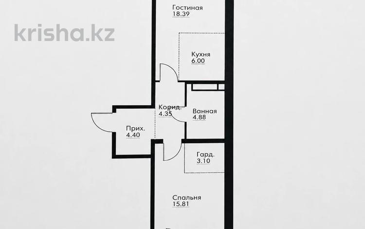 2-бөлмелі пәтер · 54 м² · 9/12 қабат, ул. Фадеева, 38г 38/1, бағасы: 28 млн ₸ в Алматы, Алатауский р-н — фото 2