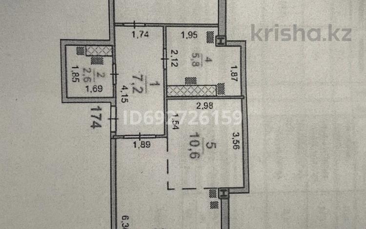 2-комнатная квартира, 70 м², 4/9 этаж, 17-й микрорайон, 17 мкр. 26 за 31 млн 〒 в Шымкенте, Енбекшинский р-н — фото 2