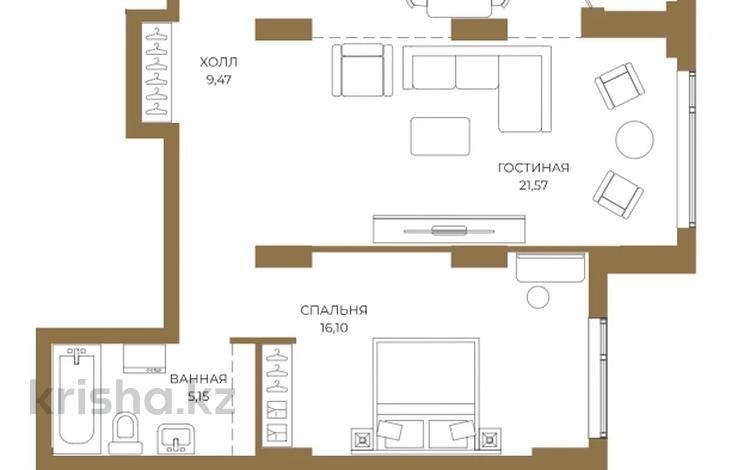 2-комнатная квартира · 68.82 м² · 2/18 этаж, Достык 8/2 — БЕЗ КОМИССИИ! Выбор по этажам! за ~ 49.4 млн ₸ в Астане — фото 2