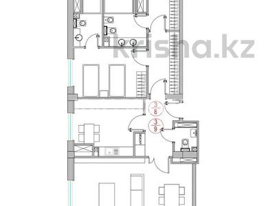 3-бөлмелі пәтер, 128.2 м², 6/9 қабат, Сейфуллина 597/7 — Сатпаева, бағасы: 105.9 млн 〒 в Алматы, Бостандыкский р-н