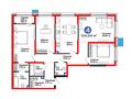 4-комнатная квартира · 124.04 м², мкр Дарабоз, Бауыржана Момышулы 11/12а за ~ 83.1 млн 〒 в Алматы, Алатауский р-н — фото 3